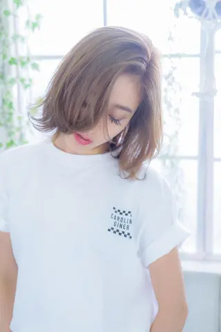 ミディアム カラー パーマ ヘアアレンジ ✨ハイクオリティ✨ 山本香也のヘアスタイル