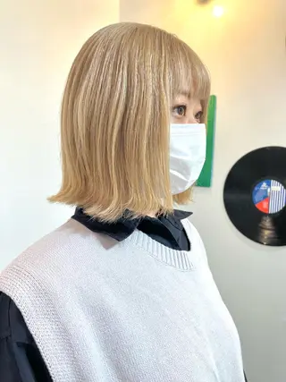 ショート カラー ヘアアレンジ 🧨ブリーチー×ボブ レイヤー💎じゅえるのヘアスタイル