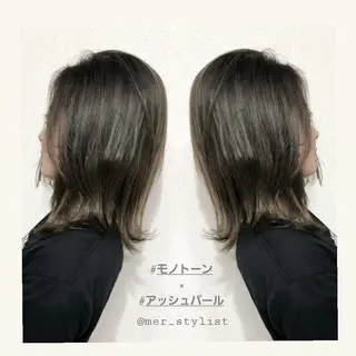 ミディアム ヘアアレンジ カラー See by merのマツエク・マツパデザイン