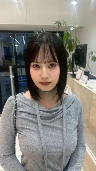 ミディアム カラー 🩷ブリーチなし韓国 へア🩷HARUKAのヘアスタイル