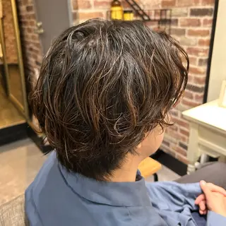 ミディアム パーマ メンズ ЯH所属・三 浦のヘアスタイル