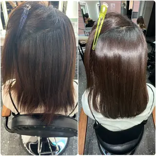 セミロング パーマ 髪質改善⭐️縮毛矯正 吉祥寺⭐️Rinaのヘアスタイル