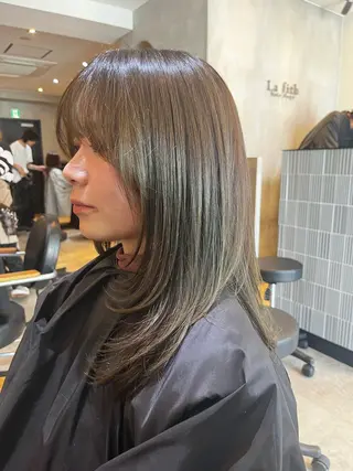 ミディアム カラー ラフィスヘアードープ所属・👑髪質改善wカラー /ハイトーン/アユカのヘアスタイル