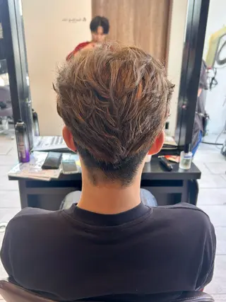 ショート パーマ メンズ EARTH大宮宮原店所属・ri kuのヘアスタイル