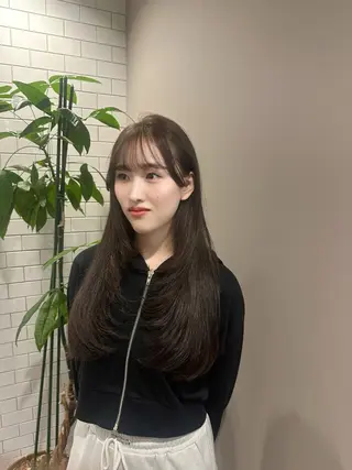 ロング カラー パーマ こくぶん ひよりのヘアスタイル