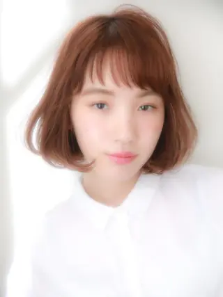 ミディアム カラー パーマ 山下 直人のヘアスタイル