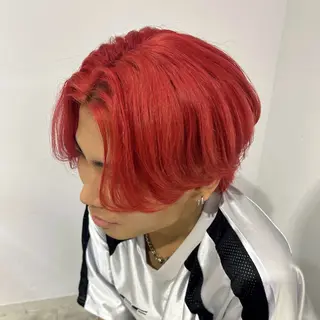 カラー メンズ ★デザインカラー ハイトーン ももか★のヘアスタイル