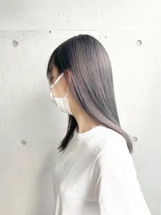 セミロング 艶髪レイヤー/ ハイトーンKeitaのヘアスタイル