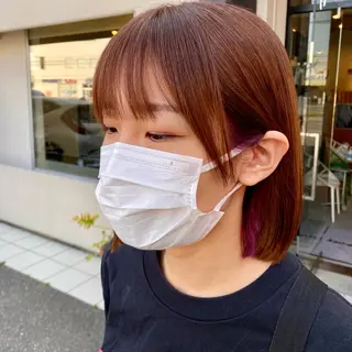 ミディアム カラー 惣木 菜穂のヘアスタイル