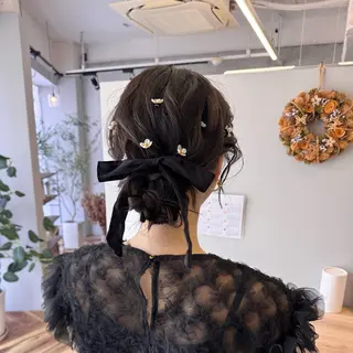 セミロング ヘアアレンジ Rena/大阪美容室 /ワンホンヘアのヘアスタイル
