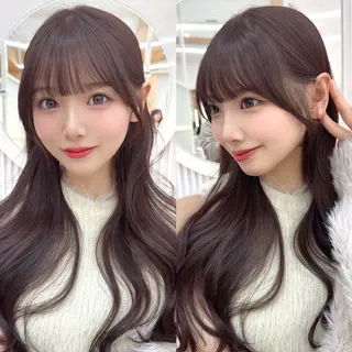 ロング レイヤーカット/ 顔まわり/アオイのヘアスタイル