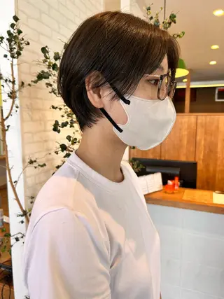 ショート カラー パーマ ヘアアレンジ ❣️倉敷❣️美髪 カラー能登一成のヘアスタイル