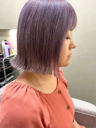 ショート カラー 髪質改善カラー&TR 縮毛矯正/弱酸性矯正のヘアスタイル