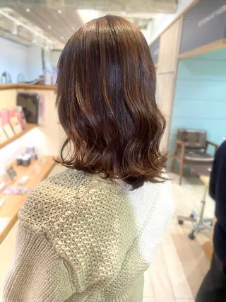 ミディアム カラー 🍬kanami 🍬ボブ/暖色カラーのヘアスタイル