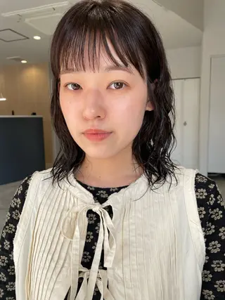 ミディアム カラー パーマ LUCA SALON所属・友田 青葉のヘアスタイル