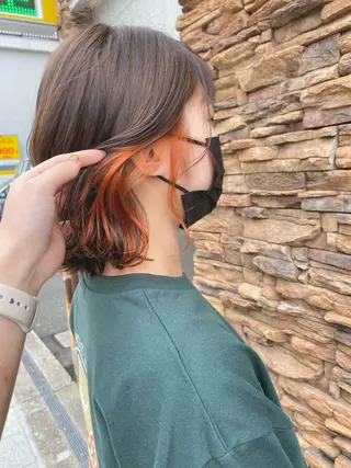 ミディアム カラー 髙井 麻帆のヘアスタイル