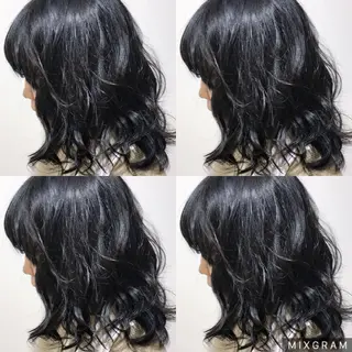 ミディアム カラー 海外風レイヤーカット 👑店長　平松　由のヘアスタイル