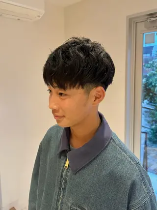 ミディアム メンズ メンズパーマ達人/ フェード/イツキのヘアスタイル