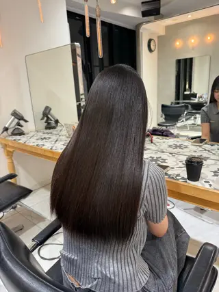 ロング パーマ 艶カラー/縮毛矯正 🫧terukaのヘアスタイル