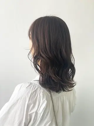 セミロング カラー ase.糸島店所属・UEDA AYAのヘアスタイル