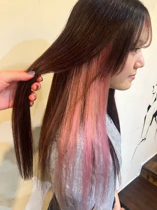 ロング カラー 松原 樹里のヘアスタイル