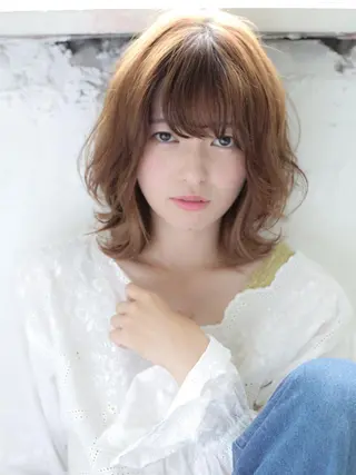 ミディアム 石渡このみ 🍊レイヤーカットのヘアスタイル