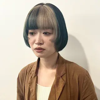 ミディアム カラー 🥃ベージュ/ ボブ🥃Yujiroのヘアスタイル