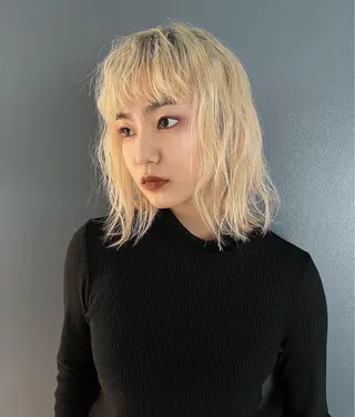 ミディアム カラー メンズ キッズ アイブロウ デザインカラー 原宿/キシタのヘアスタイル