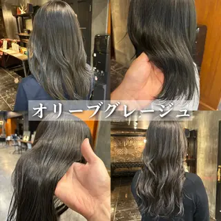 ロング カラー レイヤー/ハッシュ/ ウルフ/透明感カラーのヘアスタイル