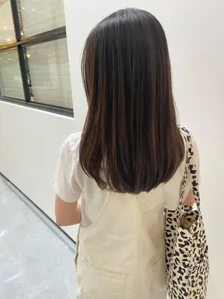 セミロング 田中 あやなのヘアスタイル