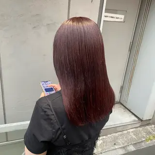 セミロング カラー 大人っぽ♡上品な暖色 ♡ブリーチなし♡のヘアスタイル