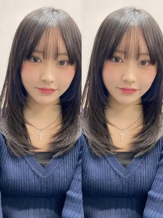 セミロング カラー レイヤー×髪質改善✨ 渋谷/YUUYAのヘアスタイル