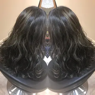 セミロング カラー 大久保 隆蔵のヘアスタイル