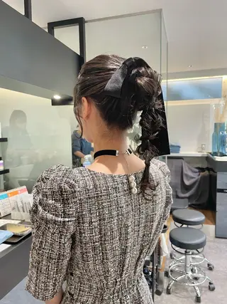 セミロング ヘアアレンジ ダブルカラー🦖 /髪質改善⚡️しおりのヘアスタイル