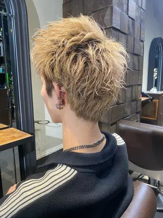 ショート カラー メンズ 韓国ヘア/銀座/ 艶髪/ウチダのヘアスタイル