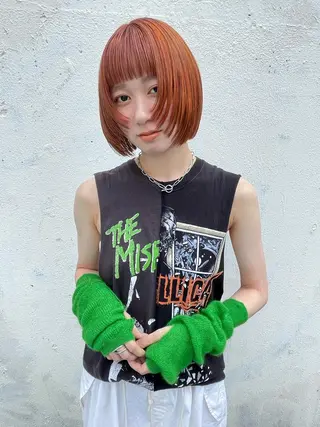 ショート カラー ウルフ/似合わせ レイヤー/RIHOのヘアスタイル