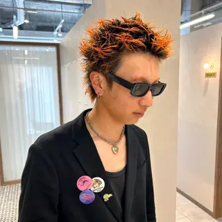 カラー メンズ garage.所属・スパイキーショート 平出天翔のヘアスタイル