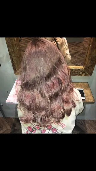 セミロング カラー ヘアアレンジ マホ/日吉/髪質改善 /レイヤー/ガーリーのヘアスタイル