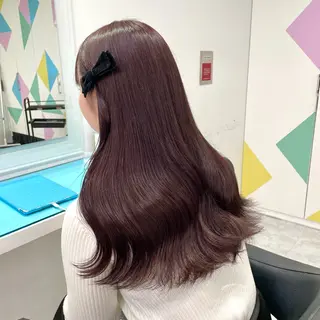 ロング カラー 女の子が好きな色 モテ暖色🎀🪽のヘアスタイル