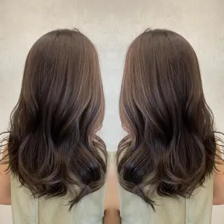 セミロング カラー tocca 💜石田愛結💜のヘアスタイル