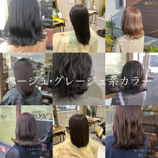 セミロング カラー 堀口 彩佳のヘアスタイル