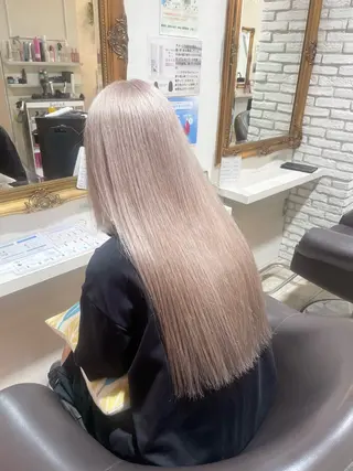 ロング カラー ハイトーン特化艶髪/ 透明感カラー/なおとのヘアスタイル