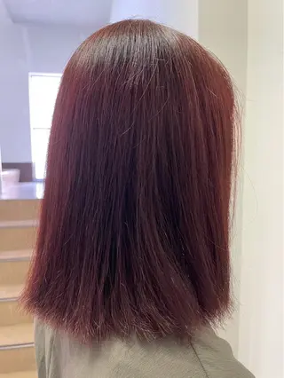 セミロング カラー 🌈透明感カラー 韓国 ミライ🇰🇷のヘアスタイル