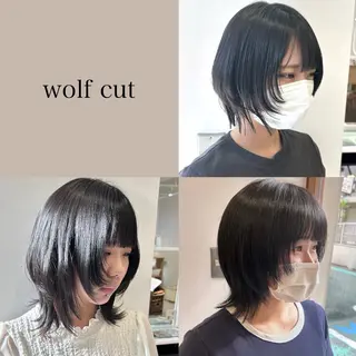 ショート カラー レイヤーカット🐺 ヒナ🩶のヘアスタイル