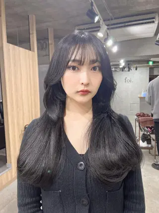 ロング カラー 韓国レイヤー/ 顔周り💕田中将吾のヘアスタイル