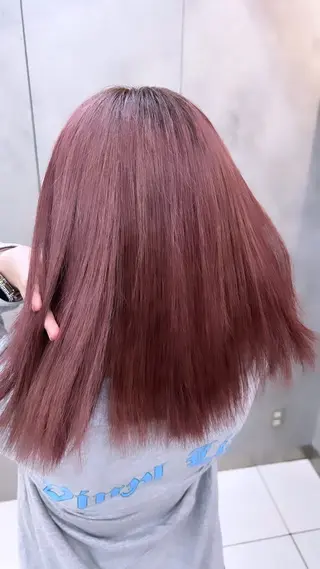 ミディアム レイヤー×ツヤカラー 渋谷/kougaのヘアスタイル