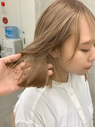 ミディアム カラー 🌿似合わせブリーチ 松本朋幸🌿のヘアスタイル