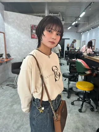 ショート C’LD hair  produce /シールドヘア所属・モテ髪/ボブ/ショー ト/アダチフウトのヘアスタイル