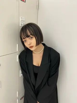 ミディアム カラー パーマ ヘアアレンジ メンズ rei／透明感カラー ／オリーブグレージュのヘアスタイル