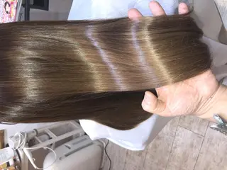 ミディアム パーマ カラー 髪質改善 美容室Atomのヘアスタイル